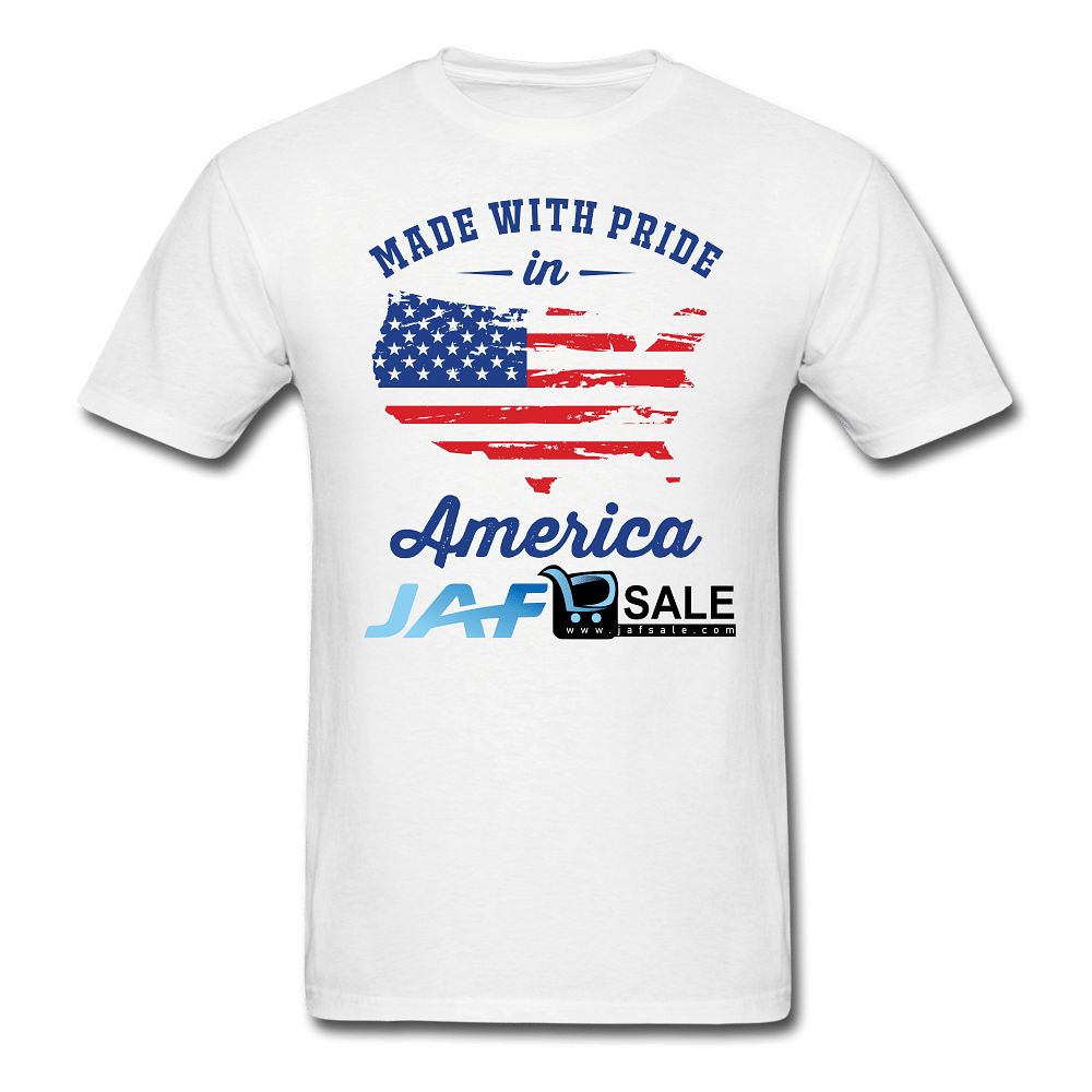 Made with pride in America - white