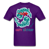 Happy Birthday Pisces - purple