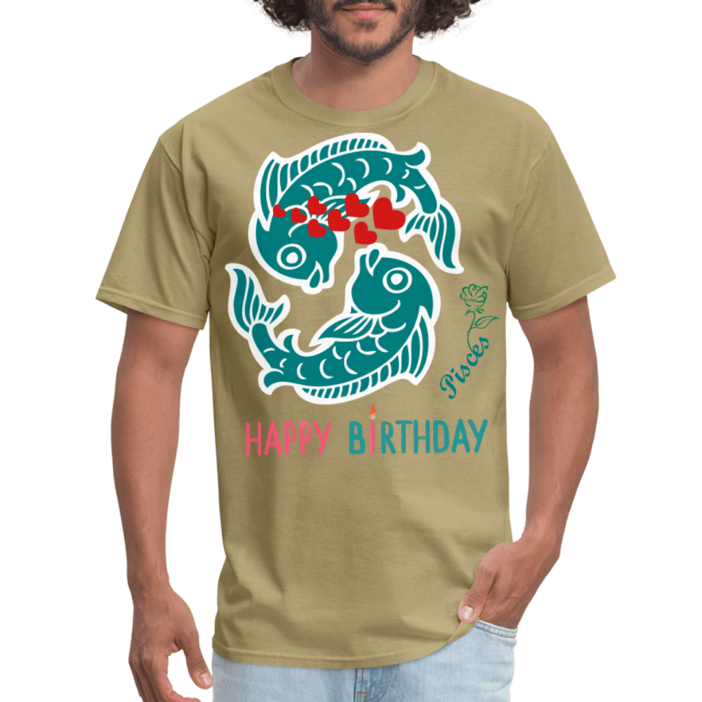 Happy Birthday Pisces - khaki
