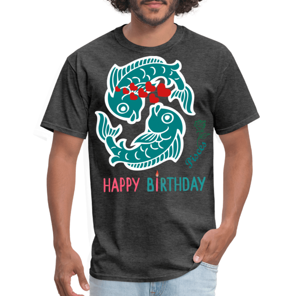 Happy Birthday Pisces - heather black