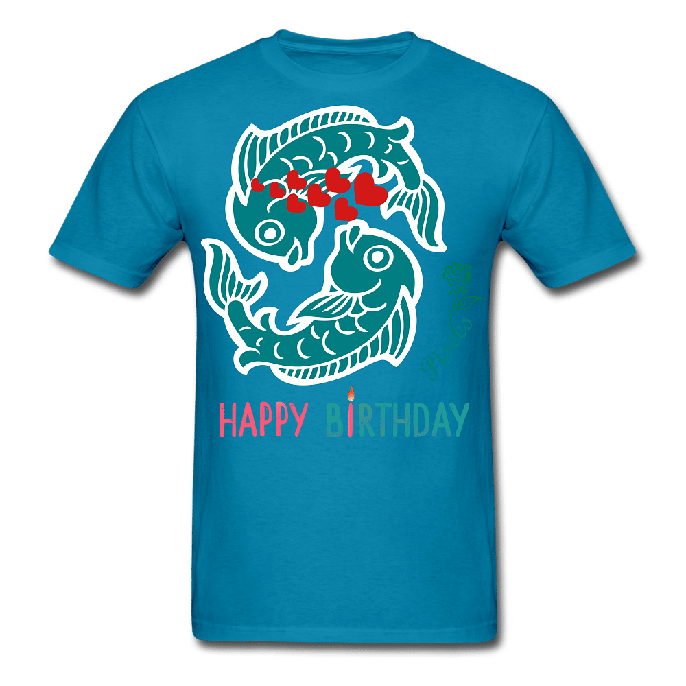 Happy Birthday Pisces - turquoise