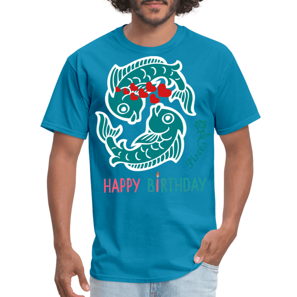 Happy Birthday Pisces - turquoise