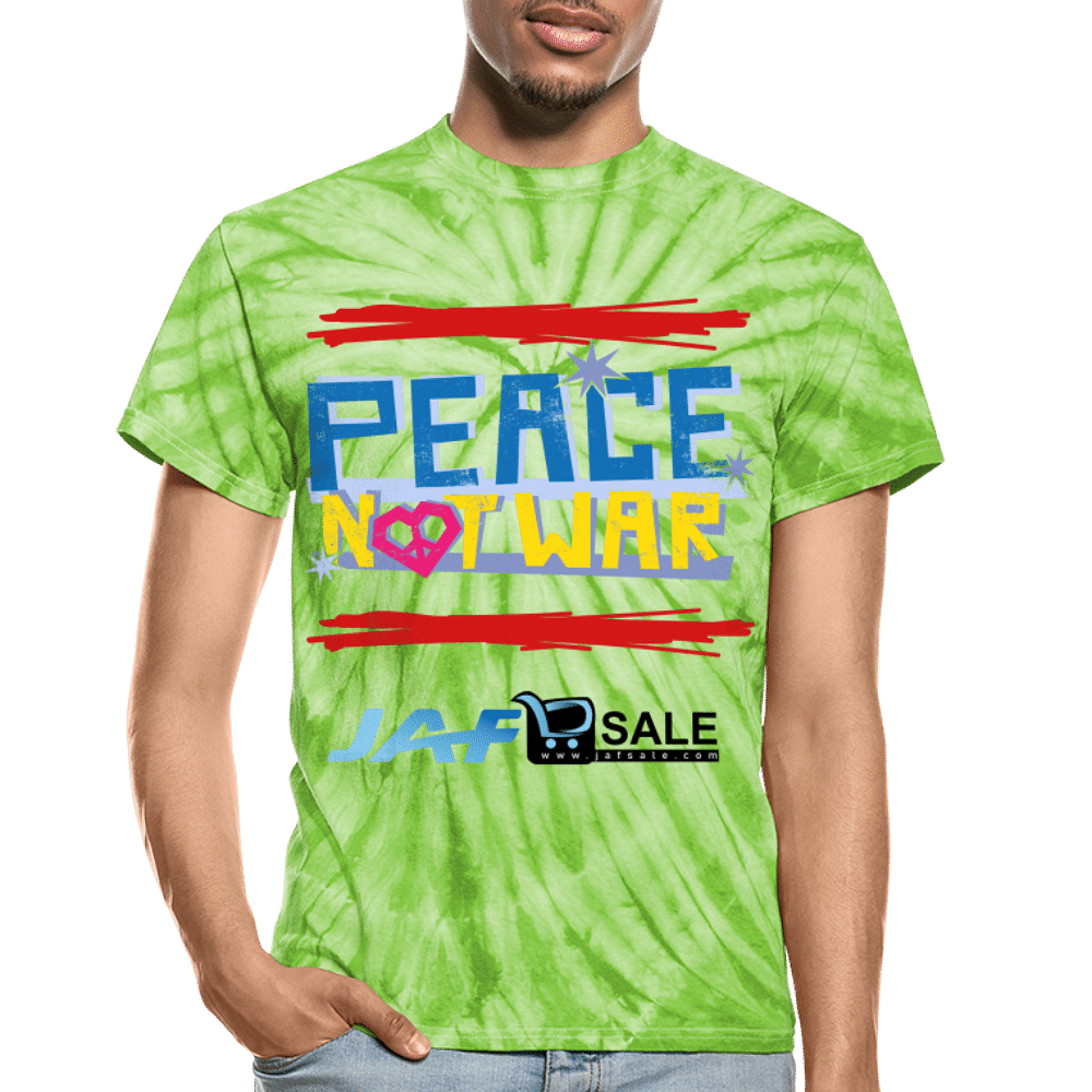 Peace not war - spider lime green