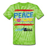 Peace not war - spider lime green