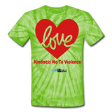 Love Kindness No To Violence - spider lime green