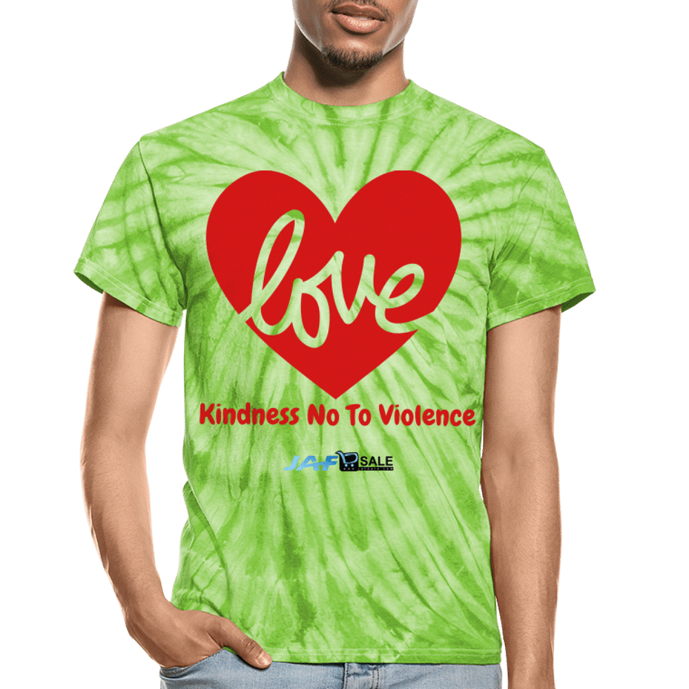 Love Kindness No To Violence - spider lime green