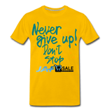 never give up - sun yellow