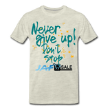 never give up - heather oatmeal