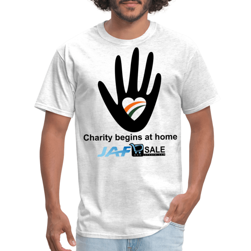 Charity begins at home - light heather gray