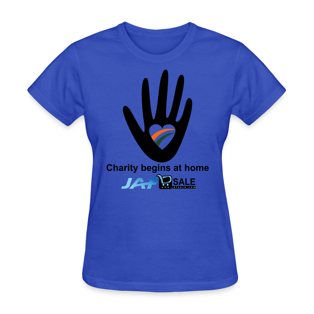 Charity begins at home - royal blue