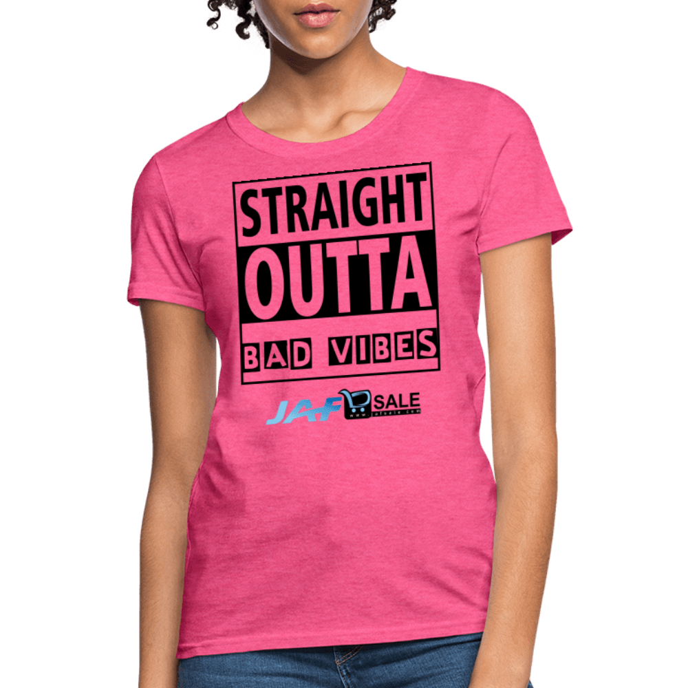 Straight outta Bad Vibes - heather pink