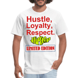 Hustle, Loyalty, Respect. - white