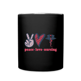 Peace Love Nursing - black
